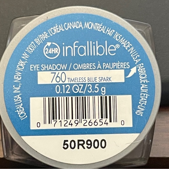 TIMELESS BLUE SPARK Loreal infallible 24 HR eyeshadow - Picture 4 of 4